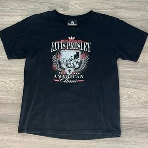Black Elvis Presley Graphic T-Shirt
